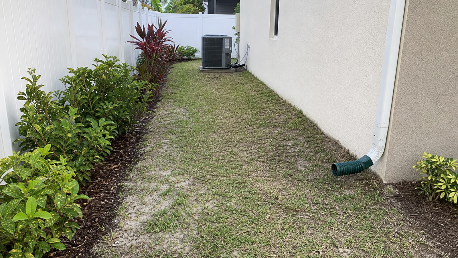 Tampa jobsite detail from tampa drainage french drains finished result photo