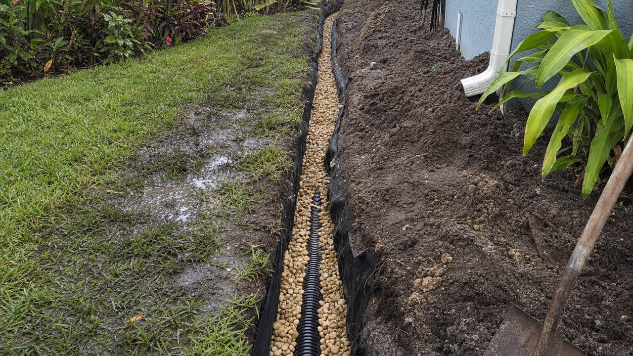 Tampa Yard Drainage French Drain near Tampa